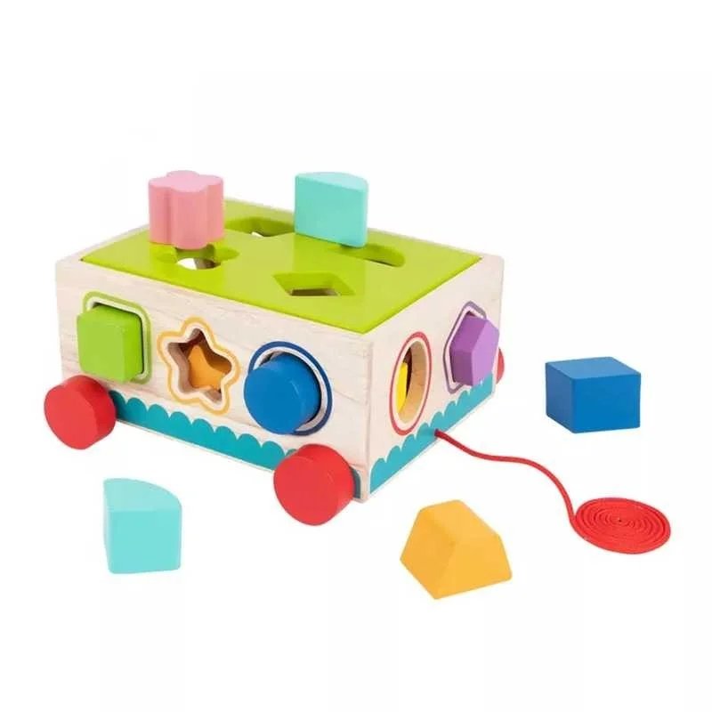 Carrito De Bloques De Madera Infantil