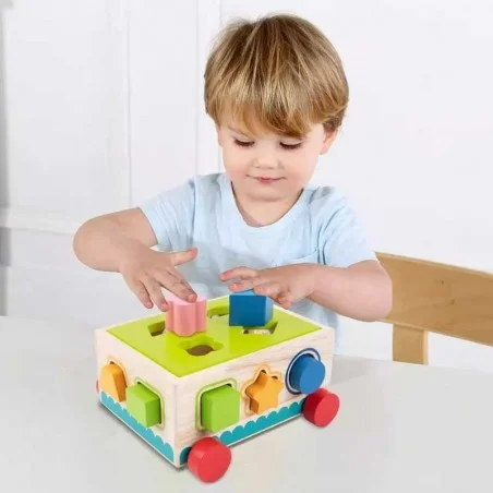 Carrito De Bloques De Madera Infantil
