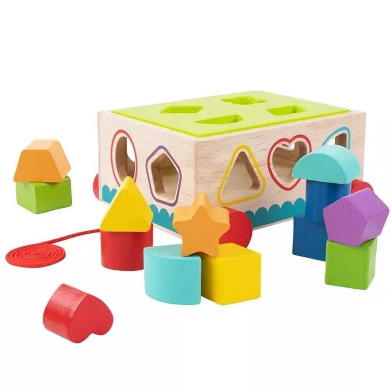 Carrito De Bloques De Madera Infantil