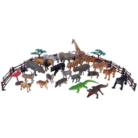 Set 58 Figuras De Animales Salvajes Realidad Aumentada