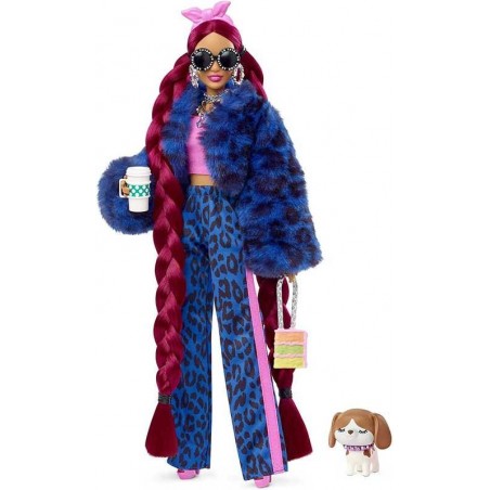 Barbie Extra Chándal Leopardo Azul