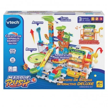 Marble Rush Circuito de Canicas Interactivo Deluxe Corkscrew