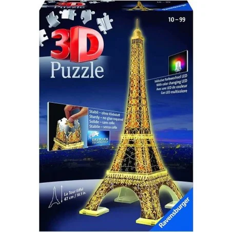 Puzzle 3D Torre Eiffel Edición Especial Noche Con LED