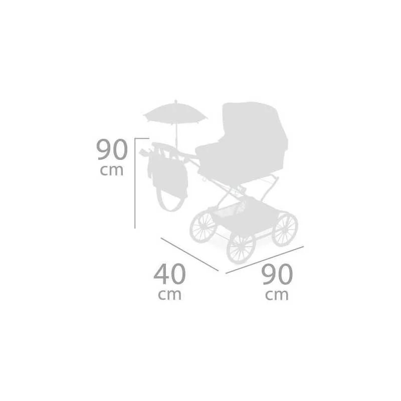 Carro de Muñecas Provenza Plegable con Sombrilla DeCuevas