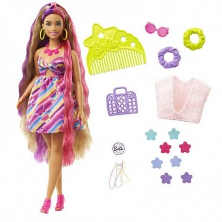 Barbie Totally Hair Pelo Extralargo Flor.