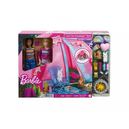 Barbie ¡Vamos de Camping! Malibú y Brooklyn con Tienda de