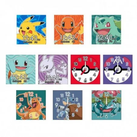 Los personajes principales de la colección de pegatinas de pokémon