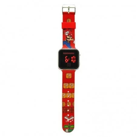 Reloj LED Super Mario Bros Esfera Cuadrada