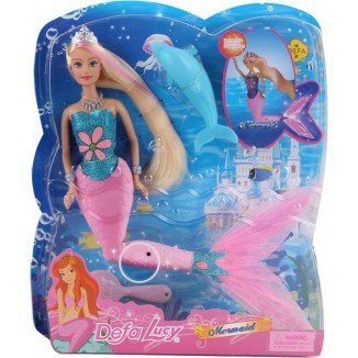 Muñeca Lucy Sirena Delfín Azul
