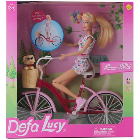 Muñeca Lucy Lunares Bicicleta