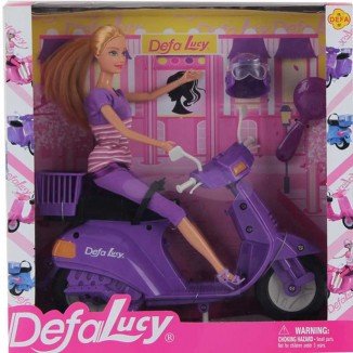 Muñeca Lucy Moto Morado