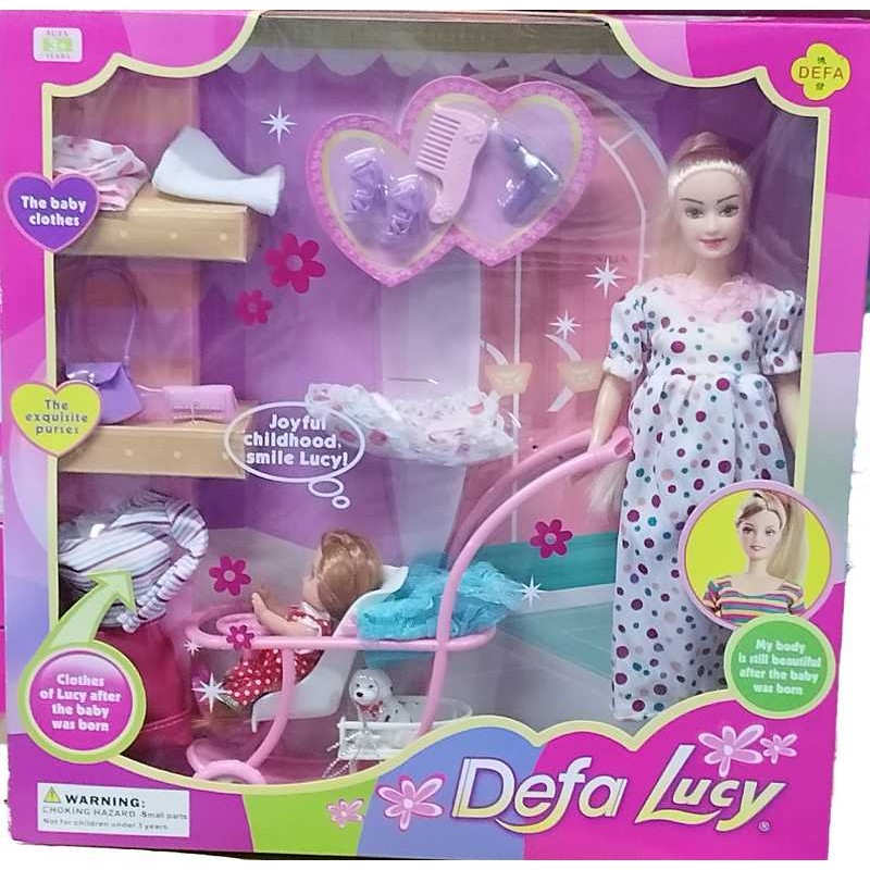 Mu eca Lucy con Carrito Beb Casta o