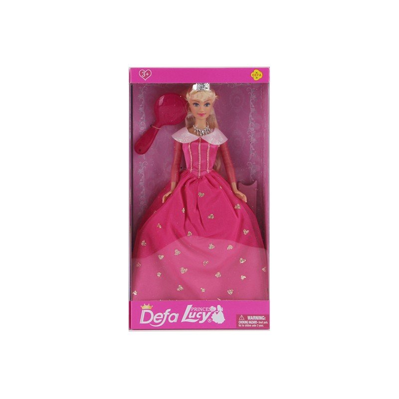 Muñeca Lucy Princesa Rosa Melena Extralarga