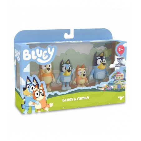 Bluey Pack 4 Figuras Familia