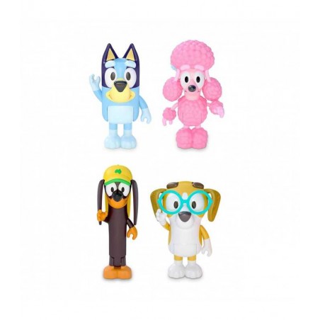 Bluey Pack 4 Figuras Amigos