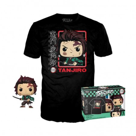 Funko Pop Demon Slayer Tanjiro + Camiseta Talla M