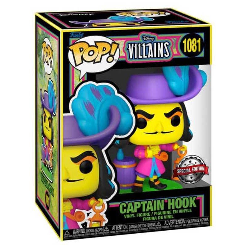 Funko Pop Disney Villanos Capitán Garfio Black Light