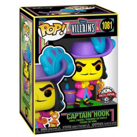 Funko Pop Disney Villanos Capitán Garfio Black Light