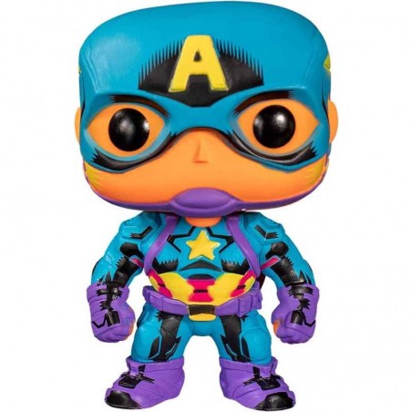 Funko Pop Marvel Capitán América Black Light