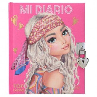 Top Model Diario con Candado Diseño Seventies