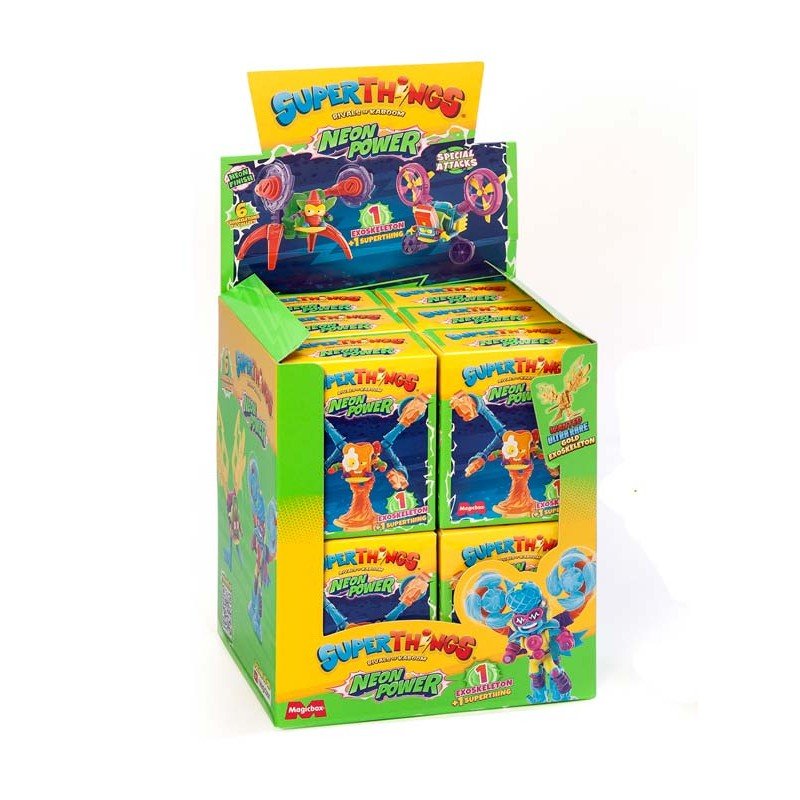 Caja Exoskeletons Superthings Serie 11 Neon Power