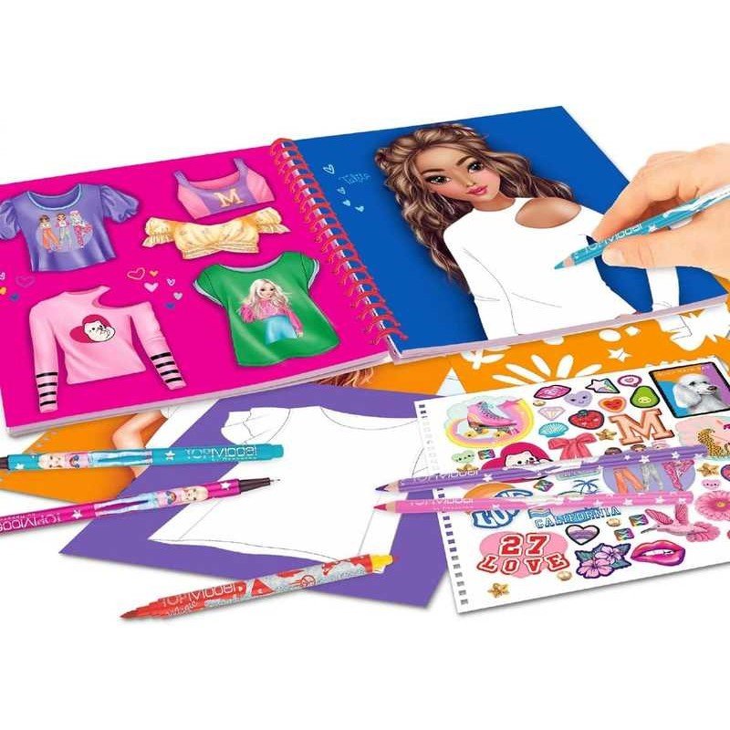 Top Model TShirt Designer Cuaderno Para Colorear