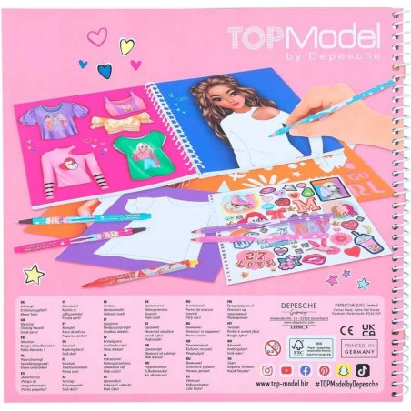 Top Model TShirt Designer Cuaderno Para Colorear