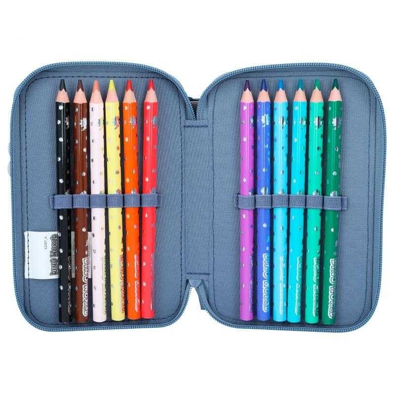 Dino World estuche doble azul DINO MINI