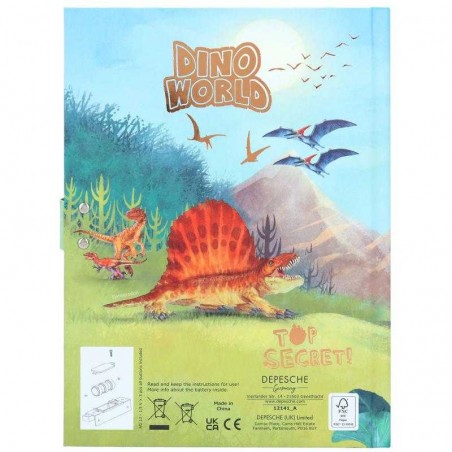 Dino World Diario Con Código Secreto