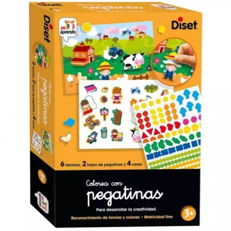 Juego Educativo Colorea Con Pegatinas Diset