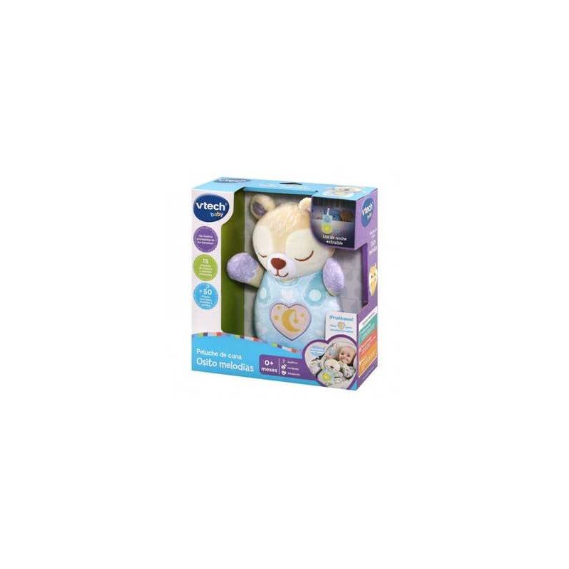 Peluche De Cuna Osito Melodías Azul