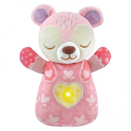 Peluche De Cuna Osito Melodías Rosa