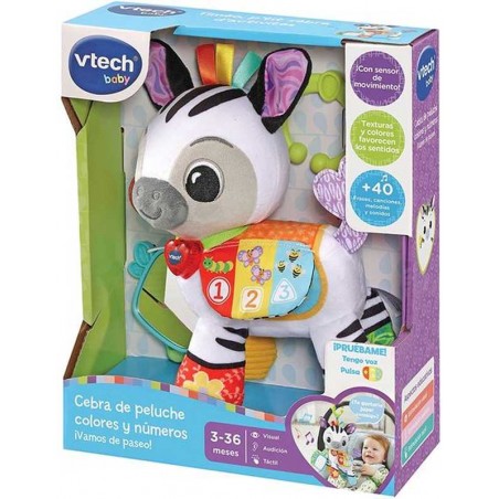 Peluche Interactivo Cebra Colores y Números Vamos de Paseo Vtech