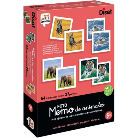 Juego Educativo Memo Photo Animals