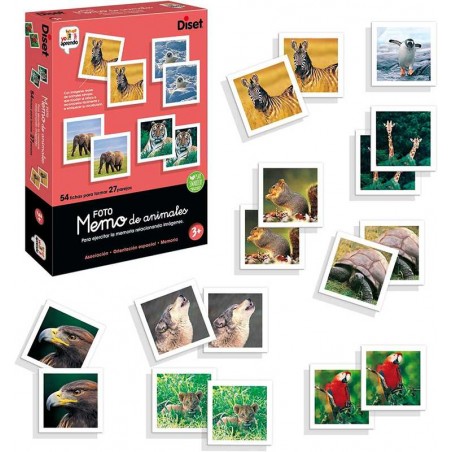 Juego Educativo Memo Photo Animals