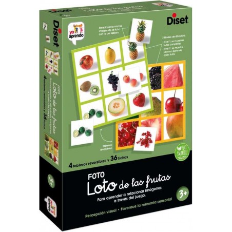 Juego Educativo Foto Loto De Las Frutas