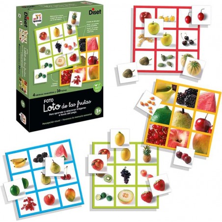 Juego Educativo Foto Loto De Las Frutas