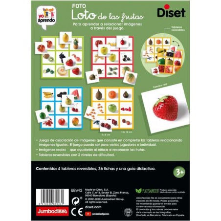 Juego Educativo Foto Loto De Las Frutas