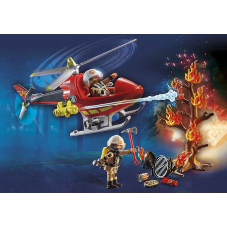 Playmobil City Action Helicóptero de Bomberos