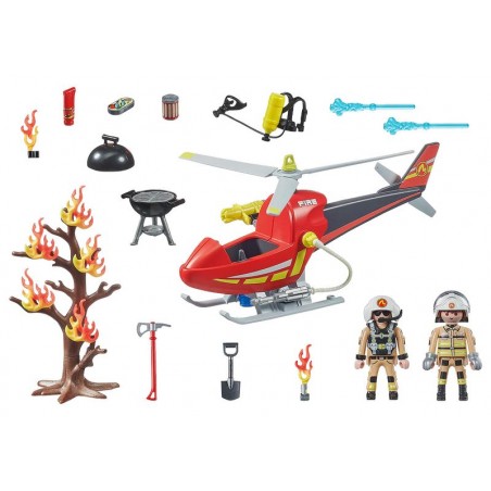 Playmobil City Action Helicóptero de Bomberos