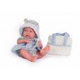 Muñecas Antonio Juan Recién Nacida Con Bolsito de Borreguillo