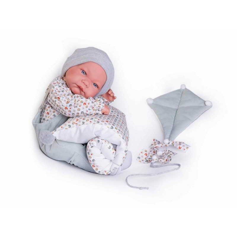 Muñecas Antonio Juan Recién Nacido Nico con Cometa y Cojín