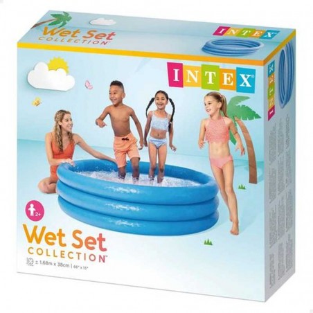 Piscina Hinchable 3 Aros Azul Intex 168X38 cm