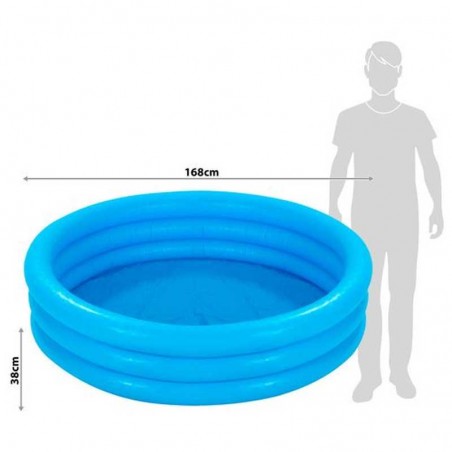 Piscina Hinchable 3 Aros Azul Intex 168X38 cm