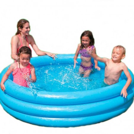 Piscina Hinchable 3 Aros Azul Intex 168X38 cm