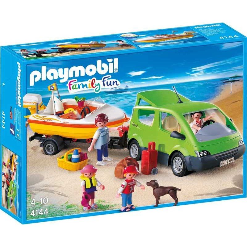 Playmobil Family Fun Coche Familiar Con Lancha