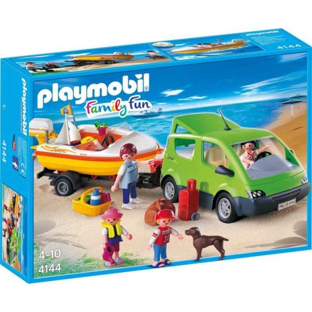 Playmobil Family Fun Coche Familiar Con Lancha