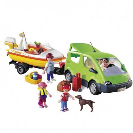 Playmobil Family Fun Coche Familiar Con Lancha