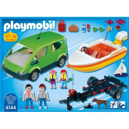Playmobil Family Fun Coche Familiar Con Lancha