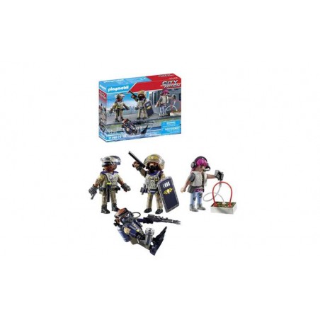 Playmobil City Action Equipo de Fuerzas Especiales Con Bandido